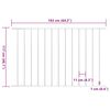 vidaXL Fence Panel Powder-coated Steel 5.4 ft x 4.1 ft White