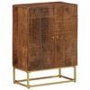 vidaXL Sideboard Natural wood color Solid Mango Wood and Iron Medium