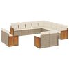 vidaXL Garden Sofa Set Beige, Cream White