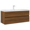 vidaXL Sink Cabinet Brown Oak Engineered Wood Medium Sink Cabinet