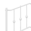vidaXL Bed Frame White Powder-Coated Steel Twin Bed Frame Rectangular