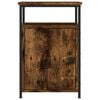 vidaXL Bedside Cabinet Smoked oak Engineered wood Adjustable Feet
