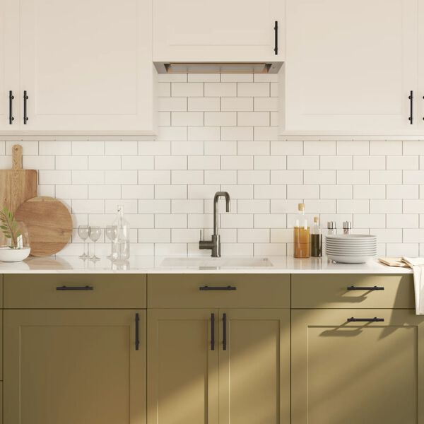 vidaXL Cabinet Handle Set of 20 Black Stainless Steel