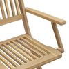 vidaXL Garden Chair Set of 6 Light Brown Solid acacia wood Standard