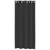 vidaXL Voile Curtains with Grommets 2 pcs Black 55.1x88.6"