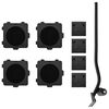 vidaXL Furniture Rollers 4 pcs with Lifter Black 5.3x5.3x1.7" 661.4 lb