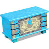 vidaXL Storage Chest Blue Mango wood 31.5 in x 15.7 in x 17.7 in