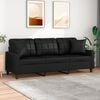 vidaXL 3-seater Sofa Black