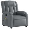 vidaXL Electric Massage Recliner Chair Gray Faux leather, metal, plywood