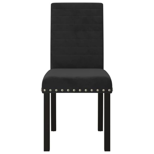 vidaXL Dining Chairs 6 pcs Black Velvet