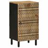 vidaXL Sideboard Black Solid mango wood, iron 15.7x13.2x29.5 in