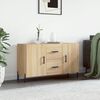 vidaXL Sideboard Sonoma oak Engineered wood, metal 39.4x14.2x23.6 in