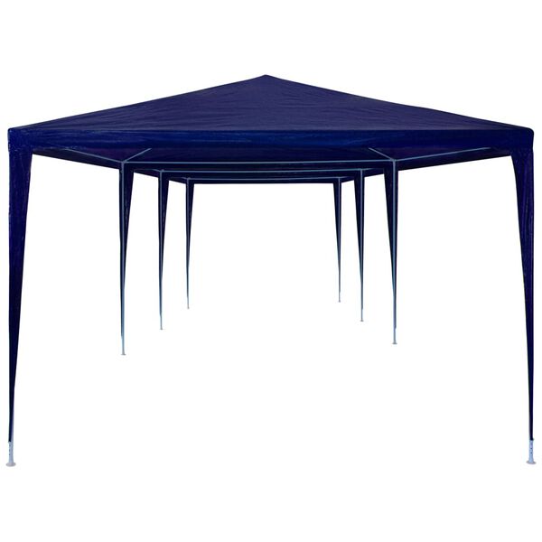 vidaXL Party Tent Blue Polyethylene Roof and Steel Frame 10x30 ft