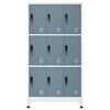 vidaXL Locker Cabinet Light Grey Steel Medium Locker Cabinet