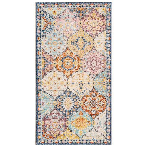 vidaXL Rug Multicolor Polypropylene 31.5x59.1 in Foldable Rug