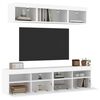 vidaXL 5 Piece TV Wall Units with LED White Engineered Wood