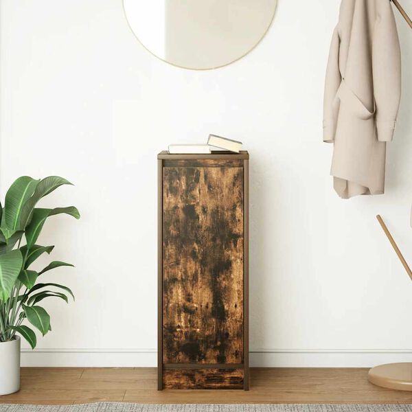 vidaXL Sideboard Smoked oak Engineered wood Tall and Narrow