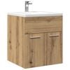 vidaXL Bathroom Sink Cabinet Artisan Oak Engineered Wood, Iron