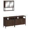 vidaXL Bathroom Furniture Set Brown Oak