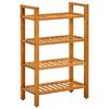 vidaXL Shoe Rack Natural Oak Solid Oak Wood Compact Shoe Rack