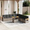 vidaXL Garden Sofa Set Grey PE rattan Large Modular