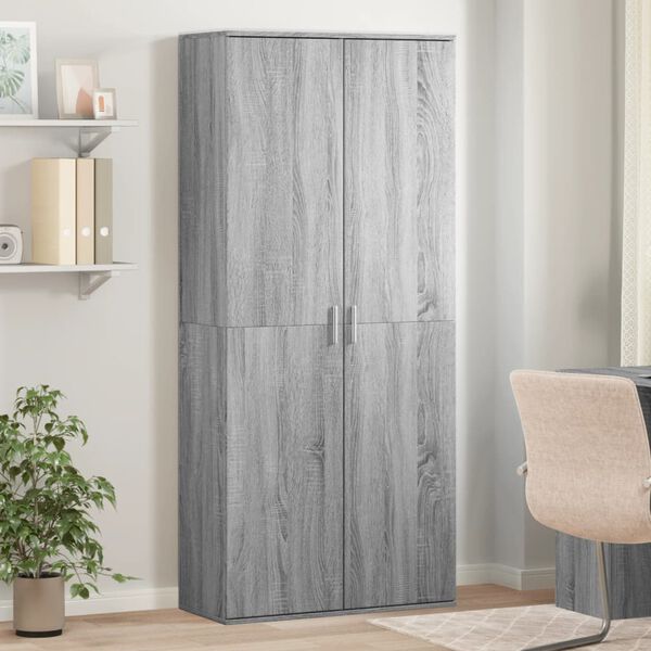 vidaXL Highboard Grey sonoma Engineered wood Large Highboard