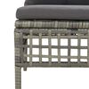 vidaXL 5 Piece Patio Lounge Set with Cushions Grey Poly Rattan