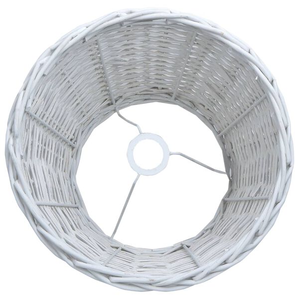 vidaXL Lamp Shade Wicker 15"x9.1" White