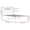 vidaXL Bed Frame White Powder-Coated Steel Single Metal Bed Frame