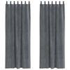 vidaXL Blackout Curtains 2 pcs Light Grey 55.12 x 96.46 in Velvet