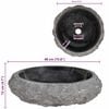 vidaXL Sink 15.7"x4.7" Marble Black