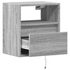 vidaXL TV Wall Cabinet Grey Sonoma Engineered wood Compact