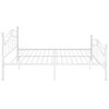 vidaXL Bed Frame White Powder-coated metal Double Durable Bed Frame