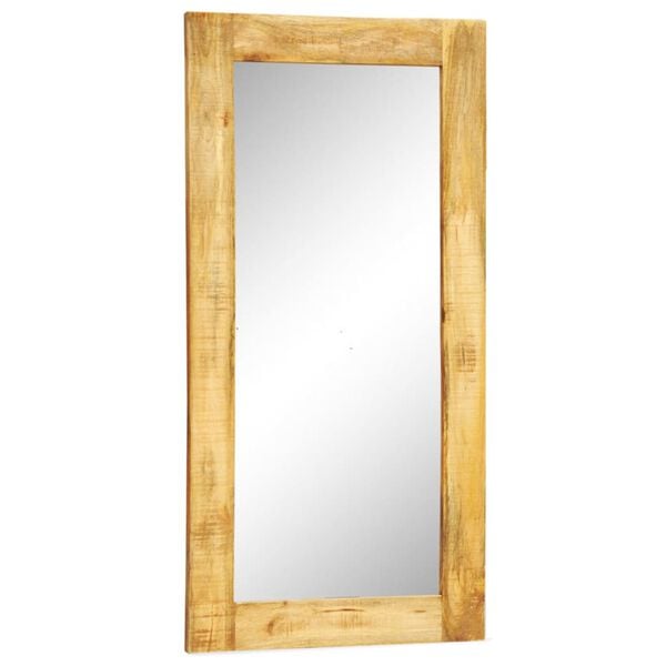 vidaXL Mirror Mango Wood Natural Solid mango wood, Glass Large Mirror