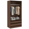 vidaXL Wardrobe Brown Oak Engineered Wood Compact Wardrobe Rectangular
