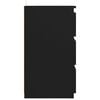 vidaXL Bed Cabinet Black Engineered wood 15.7 x 13.8 x 24.6 in