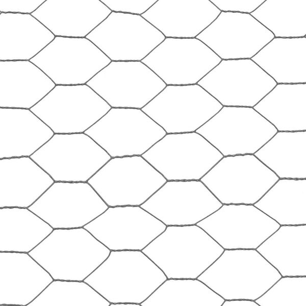 vidaXL Chicken Wire Fence Steel with PVC Coating 82.0x3.9' Grey