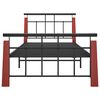 vidaXL Bed Frame Black Powder-coated metal Twin Bed Frame Rectangular