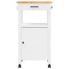 vidaXL Kitchen Trolley MONZA 18.9"x15.7"x34.8" Solid Wood Pine