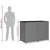 vidaXL Trash Can Shed Black PE rattan, Powder-coated steel Large Durable