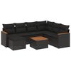 vidaXL Garden Sofa Set Black PE Rattan Large Modular Garden Sofa Set