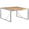 vidaXL Dining Table Rough Mango Wood Powder-Coated Steel 55.1 in Square