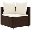 vidaXL Patio Sofa Set Set of 10 Brown, Cream White