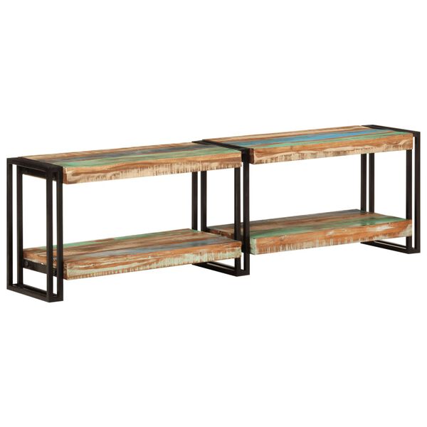 vidaXL TV Cabinet Varied wood tones Reclaimed wood, metal Medium