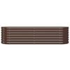 vidaXL Garden Raised Bed Brown Powder-coated steel