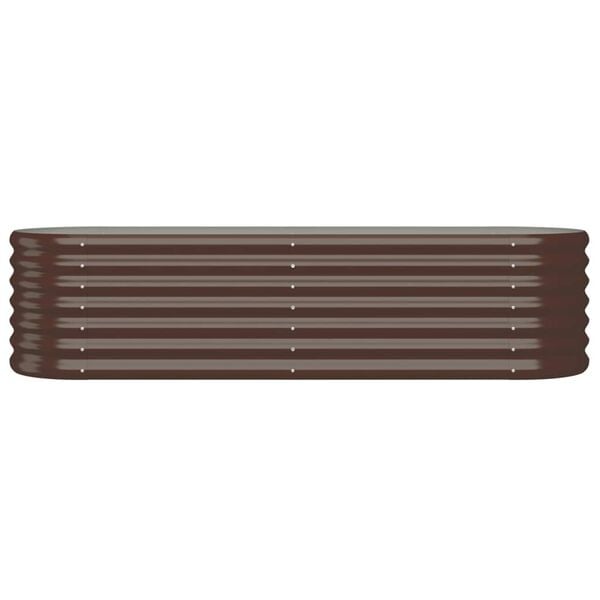 vidaXL Garden Raised Bed Brown Powder-coated steel