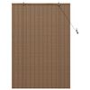 vidaXL Roller Blind with Curtains Manual Brown 43.31 x 62.99 in Bamboo