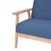 vidaXL Sofa Blue Polyester Compact Seats Many Sofa Rectangular