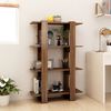 vidaXL Book Cabinet Brown oak Engineered wood Medium Book Cabinet