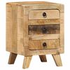 vidaXL Bedside Cabinet Rough Mango Solid Rough Mango Wood Medium